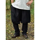 Battle Merchant Kostüm Wikinger Hose / Rushose Olaf, schwarz, Gr. XL