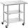 Vevor Gasto Arbeitstisch 915 x 610 x 864 mm, Edelstahltisch mit 3 Ebenen & Rollen & Höhenverstellbaren Ablagen Belastbarkeit Top 227 kg & 2 Unterablagen je 191 kg Vorbereitungstisch für Restaurant