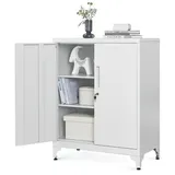 Songmics Aktenschrank Aktenschrank, Mehrzweckschrank, Büroschrank mit 2 Türen