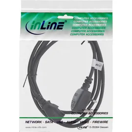 InLine Netzkabel, Netzstecker England auf Kaltgerätestecker C13, 0,5m