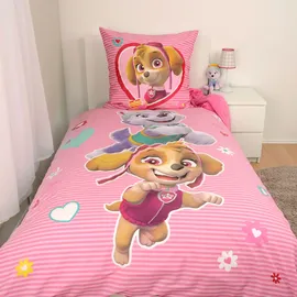 Paw Patrol Glow in the Dark Rosa 135 x 200 cm + 80 x 80 cm