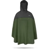 normani Regenponcho Regenponcho Cherrapunji Fahrradponcho mit Kapuze - 12000 mm Wassersäule - 3MTM-Reflektor braun|schwarz S/M