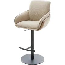 DeLife Barstuhl Luan-Flex Materialmix Schlamm Drehfuß höhenverstellbar Metall drehbar, Barstühle