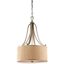 Elstead Lighting Hängeleuchte Esszimmerlampe Pendelleuchte 3-Flammig silbersand Küchenleuchte