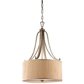 Elstead Lighting Hängeleuchte Esszimmerlampe Pendelleuchte 3-Flammig silbersand Küchenleuchte