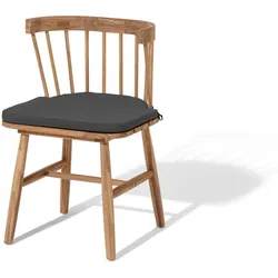 Tchibo - Dining-Stuhl mit Sitzpolster - 52x50,5x81,5cm - anthrazit - Akazienholz / Stahl / Polypropylen
