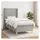 vidaXL Boxspringbett mit Matratze Hellgrau 140x200 cm Stoff
