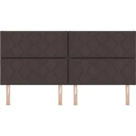 vidaXL Kopfteil Hellgrau 200 cm Stoff