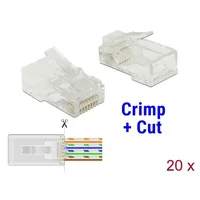 DeLock 86453 Drahtverbinder RJ45 Crimp+Cut St Cat.6 UTP 20x