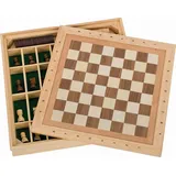 GoKi 56953 Spiele-Set Schach, Dame und Mühle