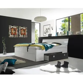 SchlafKONTOR Mars 180 x 200 cm weiß/lavafarben