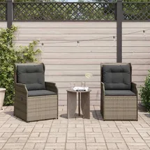 vidaXL Gartenbank 2 pcs 110 x 60 x 80 cm Grau