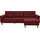 sit&more Ecksofa SIT & MORE "Orient 5 L-Form", rot, B:279cm H:90cm T:167cm, 100% Polyester, Sofas, Ecksofa, mit Strass-Stein, wahlweise mit Bettfunktion und Bettkasten