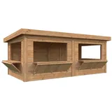 Palmako Marktstand Lenna Set 312 Braun Tauchgrundiert 588 cm x 300 cm FSC®
