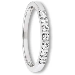 Goldring ONE ELEMENT "Zirkonia Ring aus 333 Weißgold" Gr. 56, silber, Fingerringe, Damen, 56,mit Zirkonia, Weißgold 333, Damen Gold Schmuck