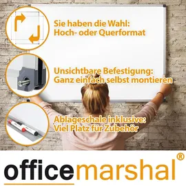 Office Marshal Whiteboard 100 x 150 cm Weiß
