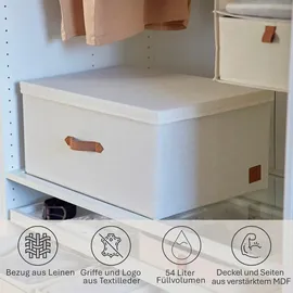 LOVE !T STORE !T Aufbewahrungsbox 54 x 40 x 25 cm 1-tlg. beige