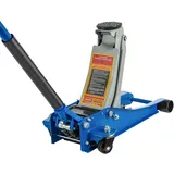 ARATERVIO 3 Tonnen Wagenheber Hydraulisch – Low Profile Rangierwagenheber mit Doppelkolben System, Schwerlast Stahl, Flachbauweise, Drehbare Rollen & Hoher Hub – Auto Wagenheber (Blau)