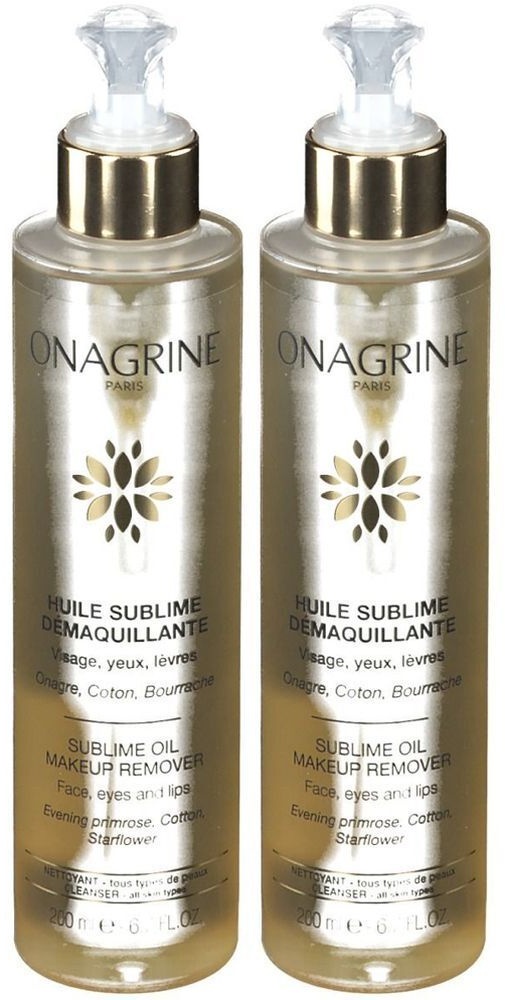 Onagrine Huile Sublime Démaquillante 2x200 ml huile