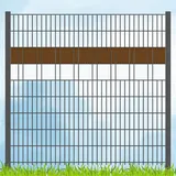 zaun|zu® Sichtschutzstreifen 200 x 5 cm Braun/Weiß schmutzabweisend