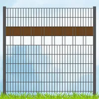 zaun|zu® Sichtschutzstreifen 200 x 5 cm Braun/Weiß schmutzabweisend