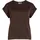 VILA Viellette S/S Satin Top Braun 42