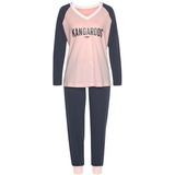 KangaROOS Damen Pyjama rosa-dunkelblau Gr.44/46