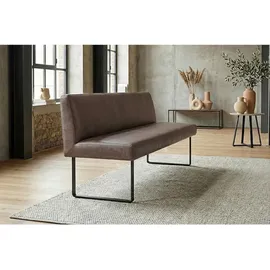 KAWOLA Sitzbank ELEEN Leder Dunkelbraun 163 x 85 x 69 cm