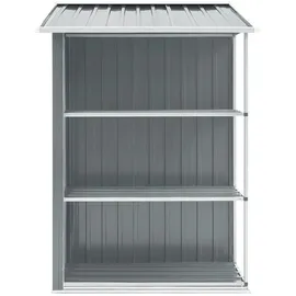 vidaXL Gartenhaus mit Regal 1,9 x 1,2 m grau