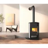 accente Kaminofen »SCHWEDEN«, BxH: 57 x 101 cm, 7 kW, Stahl / Keramik - schwarz