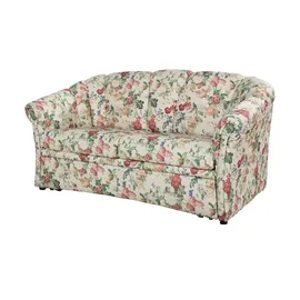 Sofa.de Schlafsofa Anke Webstoff 163 x 85 x 89 cm Beige/Mehrfarbig mit Schlaffunktion