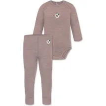 normani Outdoor Sports Merino Body Langarm und Baby Merino Hose in Rosa | Gr.: 68