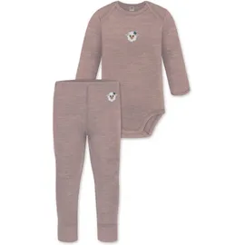 normani Outdoor Sports Merino Body Langarm und Baby Merino Hose in Rosa | Gr.: 68