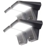 4er-Set kabellose Solar-LED-Außenstrahler, PIR-Bewegungsmelder,800 lm