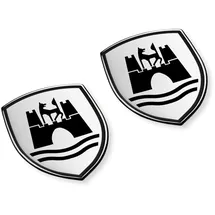 Volkswagen 5C0064317ASXRW Dekorfolien Set Wolfsburg Wappen Emblem Satinschwarz