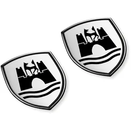 Volkswagen 5C0064317ASXRW Dekorfolien Set Wolfsburg Wappen Emblem Satinschwarz