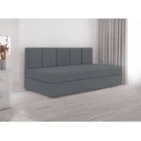 Boxspringbett ARON Bett mit Stauraum Kinderbett Bonell H3 Schlafzimmer OHNE TOPPER 100 x 200 cm (Grau: FRESH 32) - Grau