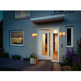 Paulmann Sheera IP44 ZB 94507 LED Hausnummernleuchte Smart Home Zigbee 3.0 Dämmerungssensor insektenfreundlich