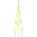 vidaXL LED-Weihnachtsbaum für Fahnenmast Warmweiß 310 LEDs 300 cm