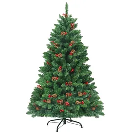 Costway Künstlicher Weihnachtsbaum mit Warmweißer Leds 135cm