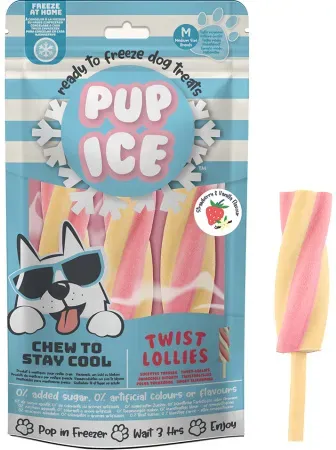 Pup Ice Twist Lollies Erdbeere Vanille 3x102g
