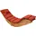 Beliani Brescia II Schaukelliege 200 x 60 x 90 cm Braun/Rot