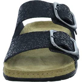 ROHDE Damen Pantolette Leder Schnalle Muster schimmernd Rodigo-D 5857, Größe:40 EU,