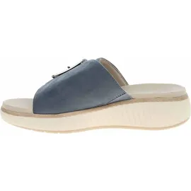 Jana Damen Pantoletten mit Schnalle Vegan, Blau (Denim), 37 EU