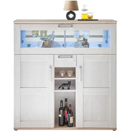 HBZ Romance Barschrank 128x136x42 weiß