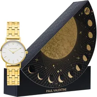 PAUL VALENTINE - Moon Adventskalender 2024 Frauen mit 12 Türchen + Armbanduhr - Weihnachtskalender mit goldfarbenem Edelstahlschmuck für Damen im Wert von 750 Euro – Hochwertig & für jeden Anlass