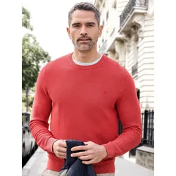Leichter Strickpullover mit schmaler Rippstruktur - Urban Red - XL