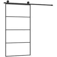 vidaXL Schiebetür mit Beschlag 102,5x205 cm ESG-Glas & Aluminium