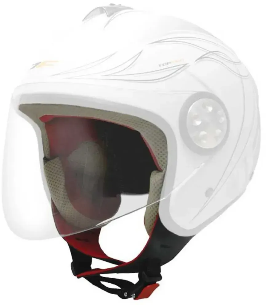 Topfun Helmet S Innenpolsterung - White / Red - 2XL