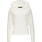 French Connection Kapuzenpullover mit Zopfmuster Creme 36/38